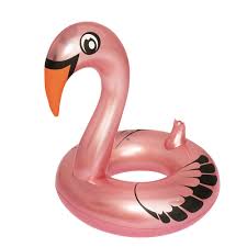 Boia Cisne Perolado Rosa com Abertura